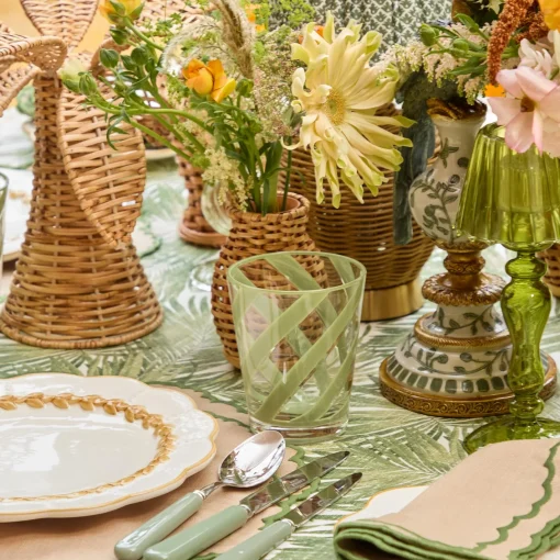 Summer Glassware | Glasses<Mrs. Alice Green Swirl Outdoor Glasses (Set of 6)