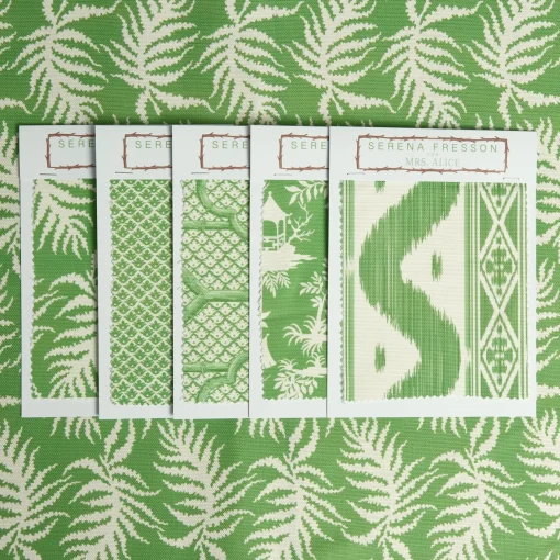 Serena Fresson Fabrics<Mrs. Alice Green Trailing Ferns Fabric