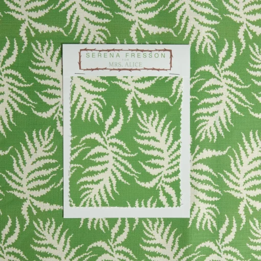 Serena Fresson Fabrics<Mrs. Alice Green Trailing Ferns Fabric