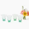 Summer Glassware | Glasses<Mrs. Alice Green Tulip Water Glasses (Set of 4)