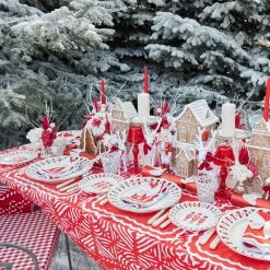 Tablecloths<Mrs. Alice Gretel Applique Red Tablecloth