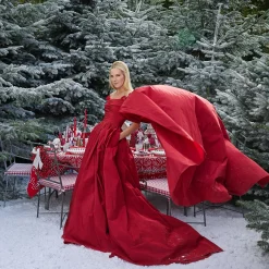 Tablecloths<Mrs. Alice Gretel Applique Red Tablecloth