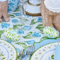 Spring Decorations<Mrs. Alice Hand Painted Green & Blue Pastel Eggs (Set of 4)