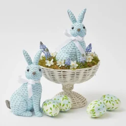 Spring Decorations<Mrs. Alice Hand Painted Green & Blue Pastel Eggs (Set of 4)