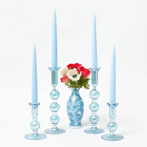 Summer Candleware | Candles<Mrs. Alice Handmade Ice Blue Candles (Set of 8)