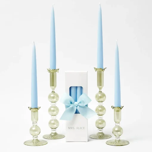 Summer Candleware | Candles<Mrs. Alice Handmade Ice Blue Candles (Set of 8)