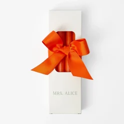 Summer Candleware | Candles<Mrs. Alice Handmade Orange Candles (Set of 8)