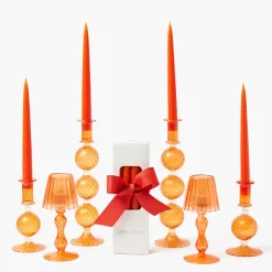 Summer Candleware | Candles<Mrs. Alice Handmade Orange Candles (Set of 8)