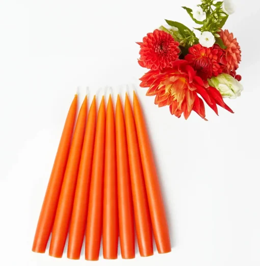 Summer Candleware | Candles<Mrs. Alice Handmade Orange Candles (Set of 8)