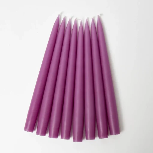Summer Candleware | Candles<Mrs. Alice Handmade Purple Candles (Set of 8)