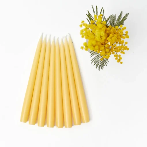 Summer Candleware | Candles<Mrs. Alice Handmade Soft Yellow Candles (Set of 8)