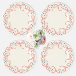 Dinner Plates | Crockery Sets<Mrs. Alice Harley's Bow Dinner Plates (Set of 4)