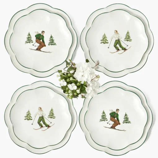 Crockery Sets<Mrs. Alice Heidi & Hans Skier Dinner & Starter Plates (Set of 8)
