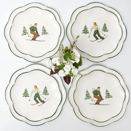 Crockery Sets<Mrs. Alice Heidi & Hans Skier Dinner & Starter Plates (Set of 8)
