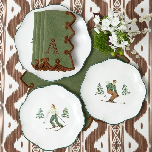 Dinner Plates | Crockery Sets<Mrs. Alice Heidi & Hans Skier Dinner Plate  (Set of 4)