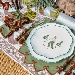 Starter Plates | Crockery Sets<Mrs. Alice Heidi & Hans Skier Starter Plates (Set of 4)