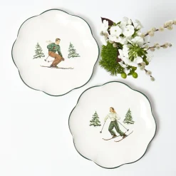 Starter Plates | Crockery Sets<Mrs. Alice Heidi & Hans Skier Starter Plates (Set of 4)
