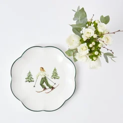 Starter Plates | Crockery Sets<Mrs. Alice Heidi & Hans Skier Starter Plates (Set of 4)