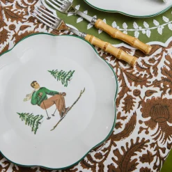 Starter Plates | Crockery Sets<Mrs. Alice Heidi & Hans Skier Starter Plates (Set of 4)