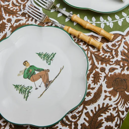 Starter Plates | Crockery Sets<Mrs. Alice Heidi & Hans Skier Starter Plates (Set of 4)