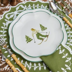 Starter Plates | Crockery Sets<Mrs. Alice Heidi & Hans Skier Starter Plates (Set of 4)
