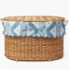 For The Hostess | For The Rattan Lover<Mrs. Alice Isabella Rattan Basket with Ikat Liner (Medium)
