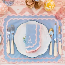 Table Linen Sets | Mrs. Alice Monogram<Mrs. Alice Isla Blue & Pink Placemats & Napkins (Set of 4)