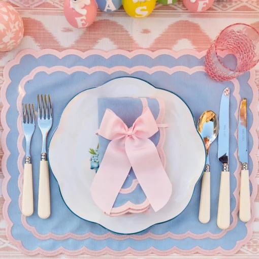 Table Linen Sets | Mrs. Alice Monogram<Mrs. Alice Isla Blue & Pink Placemats & Napkins (Set of 4)