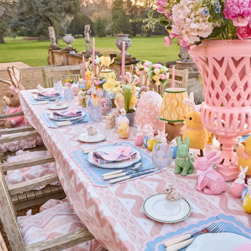 Table Linen Sets | Mrs. Alice Monogram<Mrs. Alice Isla Blue & Pink Placemats & Napkins (Set of 4)