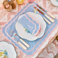 Table Linen Sets | Mrs. Alice Monogram<Mrs. Alice Isla Blue & Pink Placemats & Napkins (Set of 4)