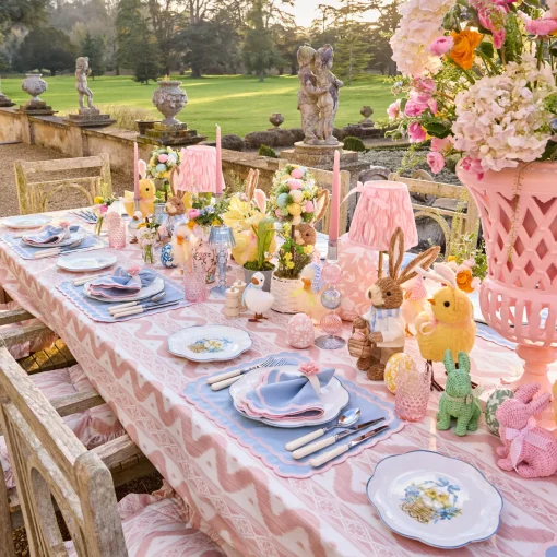 Table Linen Sets | Mrs. Alice Monogram<Mrs. Alice Isla Blue & Pink Placemats & Napkins (Set of 4)