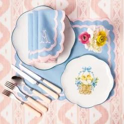 Table Linen Sets | Mrs. Alice Monogram<Mrs. Alice Isla Blue & Pink Placemats & Napkins (Set of 4)
