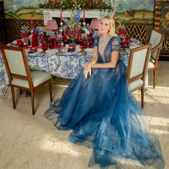 Tablecloths<Mrs. Alice Isla Blue Toile Tablecloth