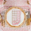 Table Linen Sets | Mrs. Alice Monogram<Mrs. Alice Isla Putty & Pink Gingham Placemats & Napkins (Set of 4)