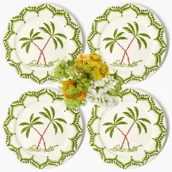 Summer Crockery | Dinner Plates<Mrs. Alice Jardin de Palmier Dinner Plates (Set of 4)