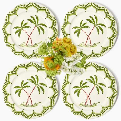 Summer Crockery | Dinner Plates<Mrs. Alice Jardin de Palmier Dinner Plates (Set of 4)