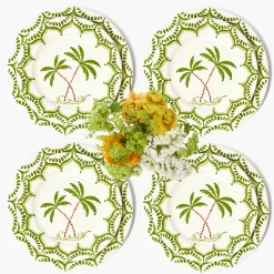 Summer Crockery | Crockery Sets<Mrs. Alice Jardin de Palmier Dinner & Starter Plates (Set of 8)