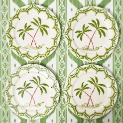 Summer Crockery | Dinner Plates<Mrs. Alice Jardin de Palmier Dinner Plates (Set of 4)