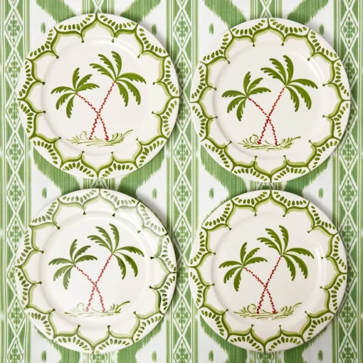 Summer Crockery | Dinner Plates<Mrs. Alice Jardin de Palmier Dinner Plates (Set of 4)