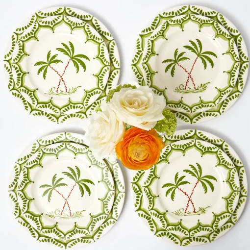 Summer Crockery | Crockery Sets<Mrs. Alice Jardin de Palmier Dinner & Starter Plates (Set of 8)