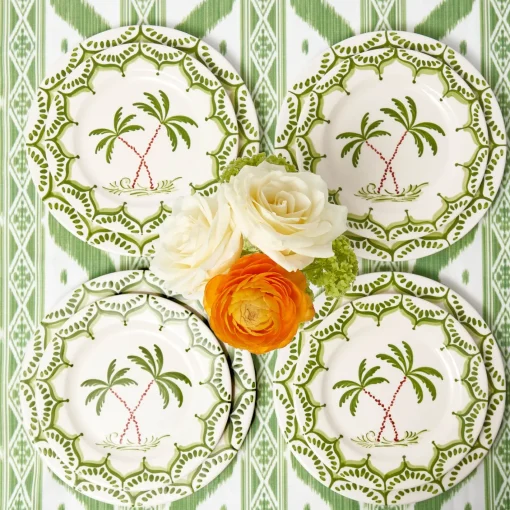 Summer Crockery | Crockery Sets<Mrs. Alice Jardin de Palmier Dinner & Starter Plates (Set of 8)