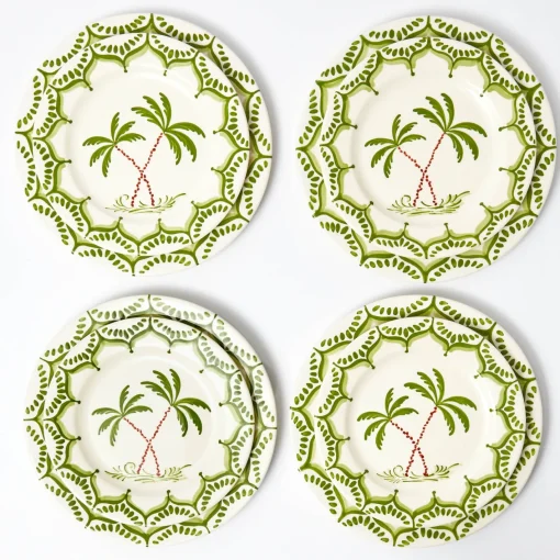 Summer Crockery | Crockery Sets<Mrs. Alice Jardin de Palmier Dinner & Starter Plates (Set of 8)