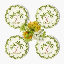 Summer Crockery | Starter Plates<Mrs. Alice Jardin de Palmier Starter Plates (Set of 4)