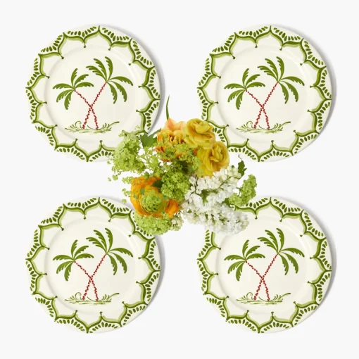 Summer Crockery | Starter Plates<Mrs. Alice Jardin de Palmier Starter Plates (Set of 4)