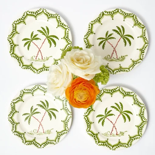 Summer Crockery | Starter Plates<Mrs. Alice Jardin de Palmier Starter Plates (Set of 4)
