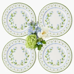 Dinner Plates | Crockery Sets<Mrs. Alice Josephine Green & Blue Dinner Plates (Set of 4)
