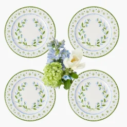 Starter Plates | Crockery Sets<Mrs. Alice Josephine Green & Blue Starter Plates (Set of 4)