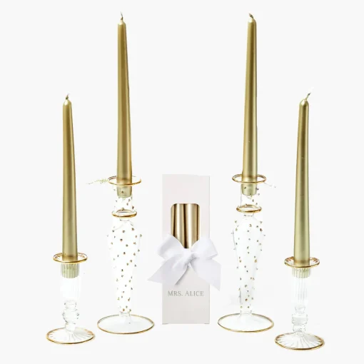Candles | Candlescapes<Mrs. Alice Joy Gold Candle Set