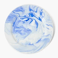 Summer Crockery | Dinner Plates<Mrs. Alice Julia Blue Marbled Dinner Plate