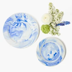 Summer Crockery | Starter Plates<Mrs. Alice Julia Blue Marbled Starter Plate